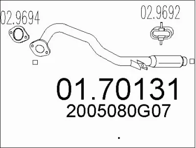 01.70131 MTS Труба выхлопного газа