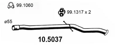 10.5037 ASSO Труба выхлопного газа