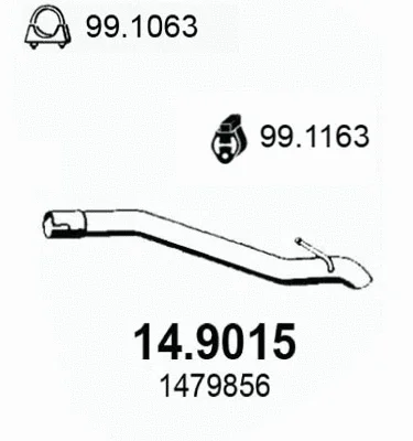 14.9015 ASSO Труба выхлопного газа