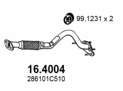 16.4004 ASSO Труба выхлопного газа