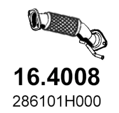 16.4008 ASSO Труба выхлопного газа