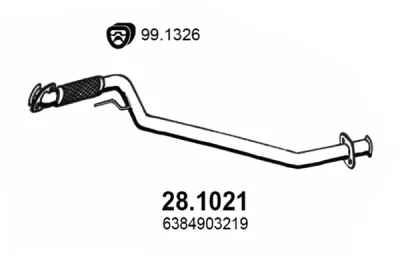 28.1021 ASSO Труба выхлопного газа