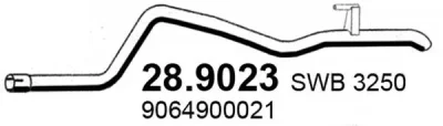 28.9023 ASSO Труба выхлопного газа
