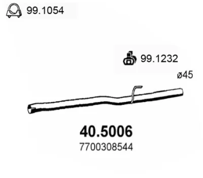 40.5006 ASSO Труба выхлопного газа