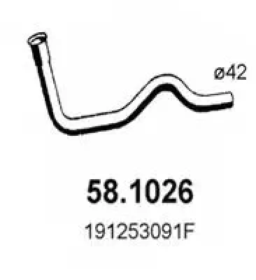 58.1026 ASSO Труба выхлопного газа