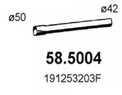 58.5004 ASSO Труба выхлопного газа