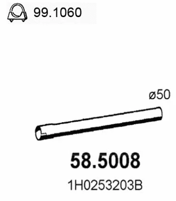58.5008 ASSO Труба выхлопного газа