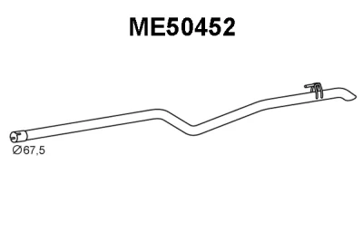 ME50452 VENEPORTE Труба выхлопного газа