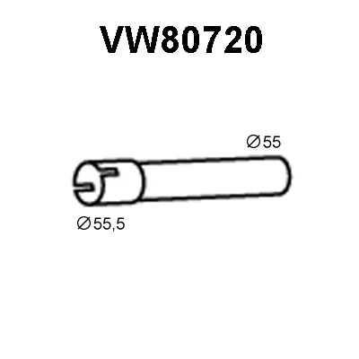 VW80720 VENEPORTE Труба выхлопного газа