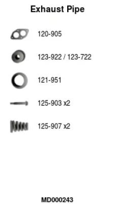 MD000243 FA1/FISCHER Труба выхлопного газа