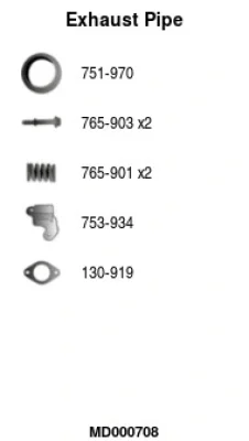 MD000708 FA1/FISCHER Труба выхлопного газа