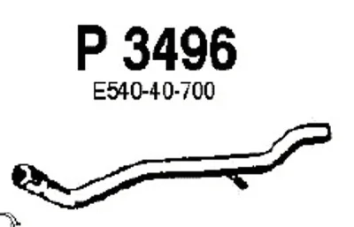 P3496 FENNO Труба выхлопного газа