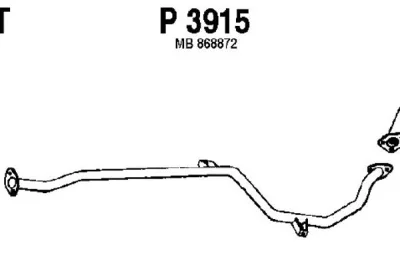 P3915 FENNO Труба выхлопного газа