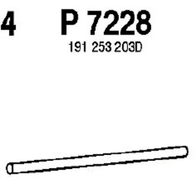 P7228 FENNO Труба выхлопного газа