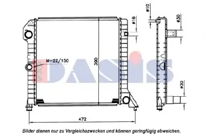 220902N AKS DASIS Радиатор охлаждения двигателя