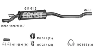 011013 ERNST Предглушитель выхлопных газов