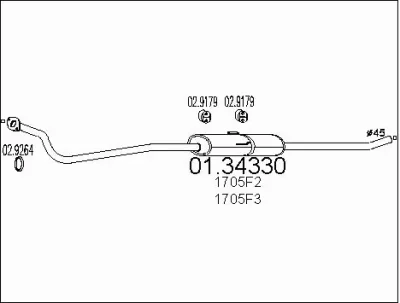 01.34330 MTS Предглушитель выхлопных газов