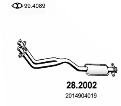 Предглушитель выхлопных газов ASSO 28.2002