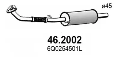 46.2002 ASSO Предглушитель выхлопных газов