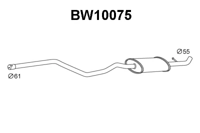BW10075 VENEPORTE Предглушитель выхлопных газов