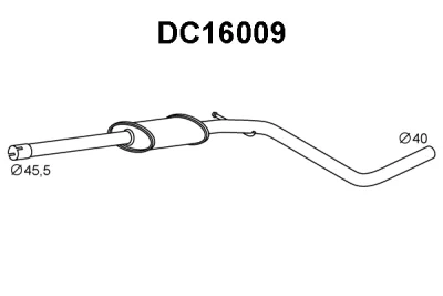 DC16009 VENEPORTE Предглушитель выхлопных газов