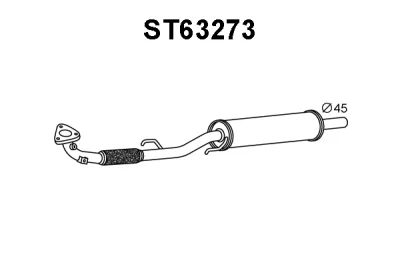 ST63273 VENEPORTE Предглушитель выхлопных газов