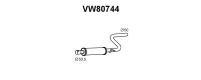 VW80744 VENEPORTE Предглушитель выхлопных газов