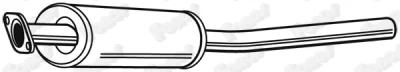 614358 FONOS Средний глушитель выхлопных газов