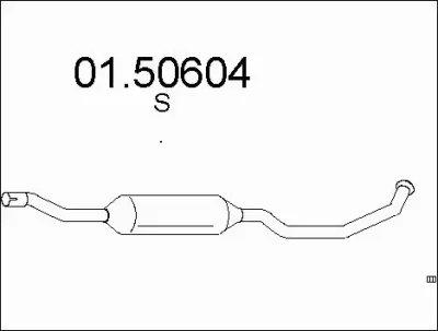 01.50604 MTS Средний глушитель выхлопных газов