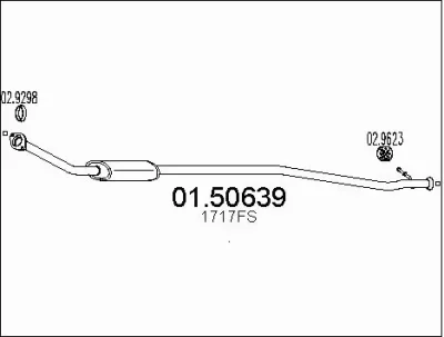 01.50639 MTS Средний глушитель выхлопных газов
