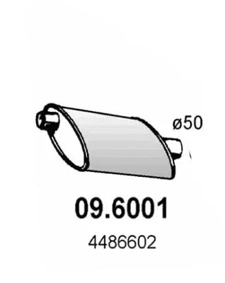 09.6001 ASSO Средний глушитель выхлопных газов
