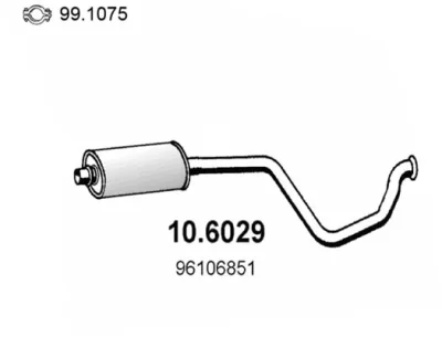 10.6029 ASSO Средний глушитель выхлопных газов