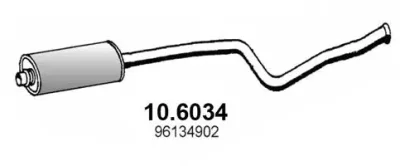 10.6034 ASSO Средний глушитель выхлопных газов