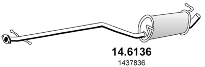 14.6136 ASSO Средний глушитель выхлопных газов