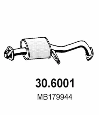 30.6001 ASSO Средний глушитель выхлопных газов
