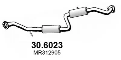 30.6023 ASSO Средний глушитель выхлопных газов