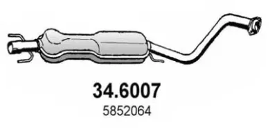 34.6007 ASSO Средний глушитель выхлопных газов