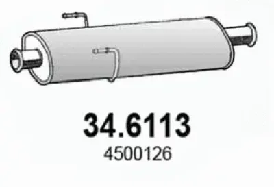 34.6113 ASSO Средний глушитель выхлопных газов