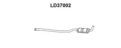 LD37002 VENEPORTE Средний глушитель выхлопных газов