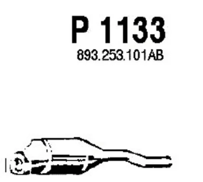 P1133 FENNO Средний глушитель выхлопных газов