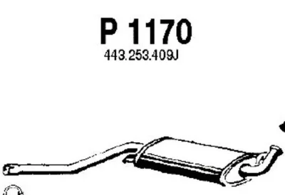 P1170 FENNO Средний глушитель выхлопных газов