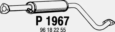 P1967 FENNO Средний глушитель выхлопных газов