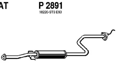 P2891 FENNO Средний глушитель выхлопных газов