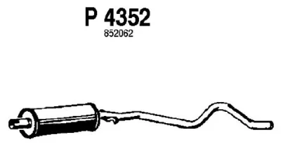 P4352 FENNO Средний глушитель выхлопных газов