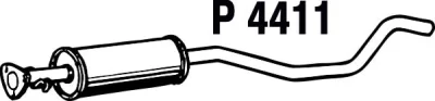 P4411 FENNO Средний глушитель выхлопных газов