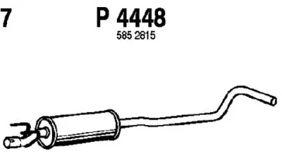 P4448 FENNO Средний глушитель выхлопных газов