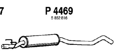 P4469 FENNO Средний глушитель выхлопных газов