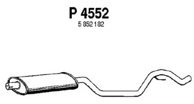 P4552 FENNO Средний глушитель выхлопных газов
