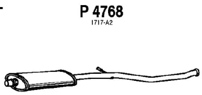 P4768 FENNO Средний глушитель выхлопных газов