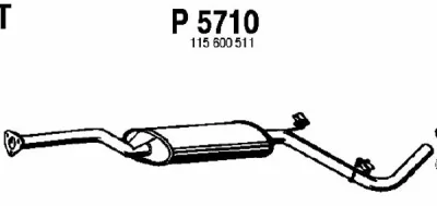 P5710 FENNO Средний глушитель выхлопных газов